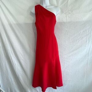 NWT Sam Edelman one shoulder red midi dress